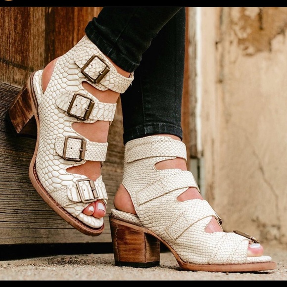 Freebird by Steven Shoes - FREEBIRD Quail White Croc Heel